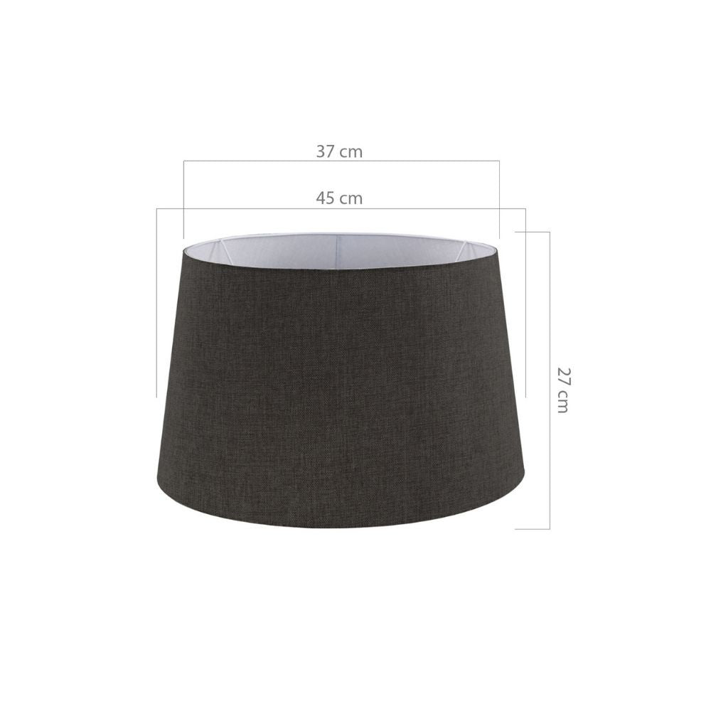 Lampada da terra DECOBI2660 con paralume in PVC effetto tessuto nero