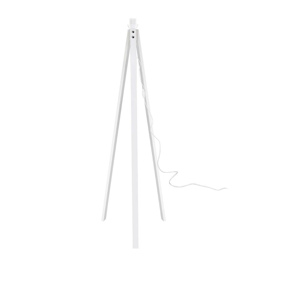 Lampada da terra DECOBI2736 con paralume in PVC effetto tessuto bianco