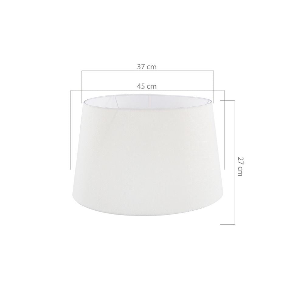 Lampada da terra DECOBI2736 con paralume in PVC effetto tessuto bianco