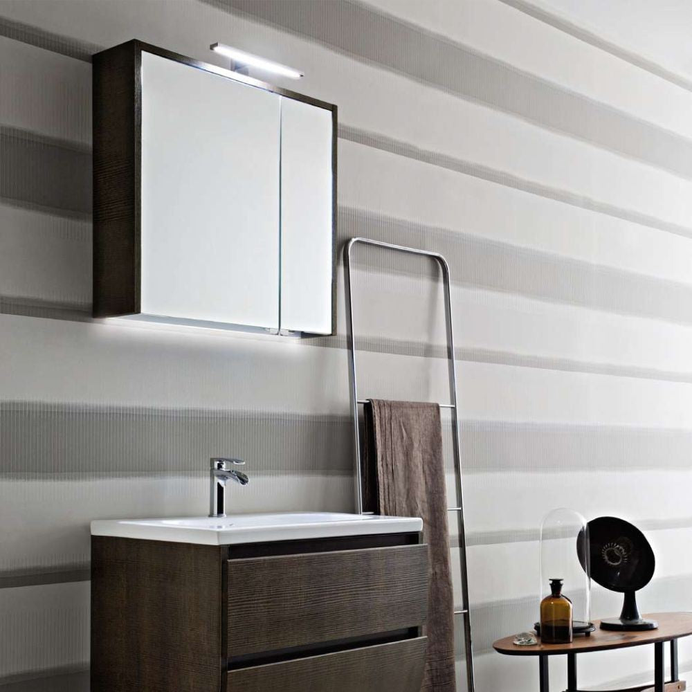 Lampada LED Atos cromata per bagno 5,6 watt