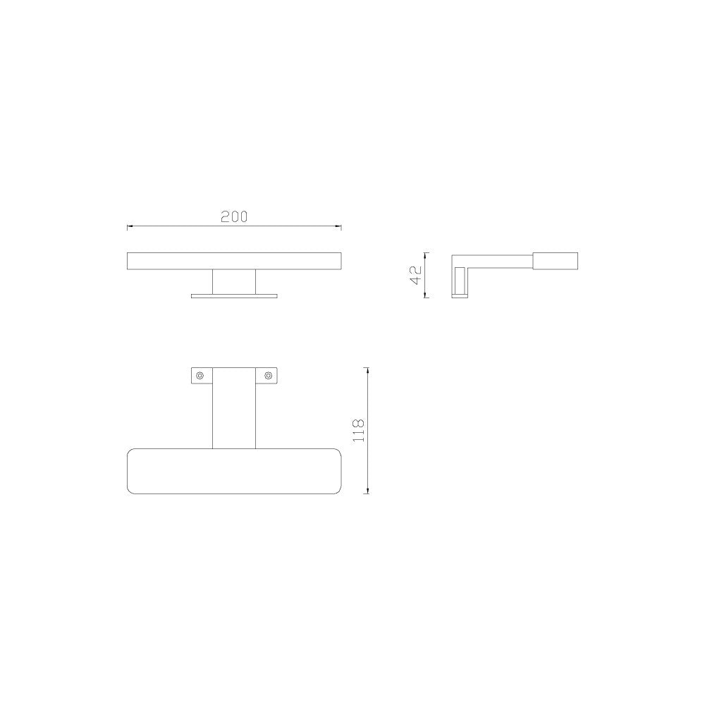 Lampada LED Brex per bagno 6,5 watt cromata 200 mm