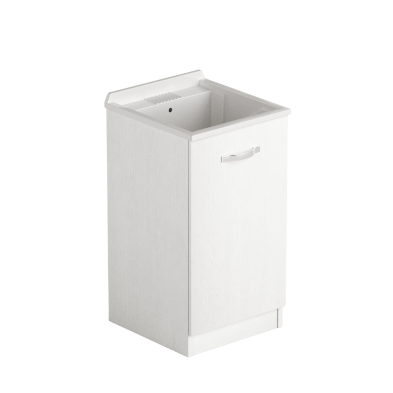 Laundry lavatoio con anta 47x50x86 bianco frassinato
