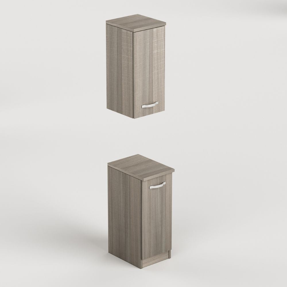 Laundry pensile bagno con anta 36x38x77 olmo