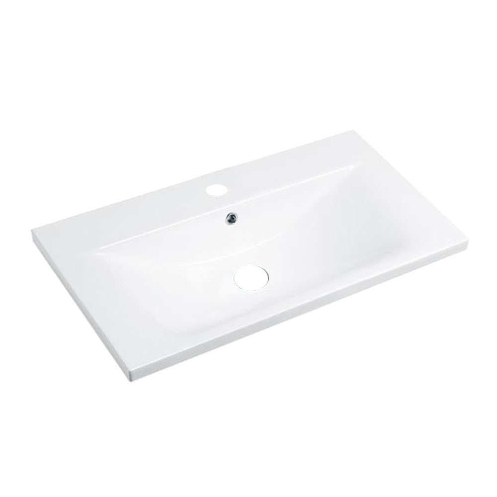 Lavabo consolle da appoggio PLAT840-80 81x46.5x18 cm bianco