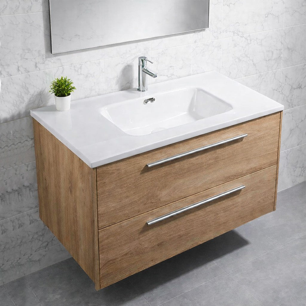 Lavabo incasso Bulnes80 in ceramica bianco lucido 81x46.5cm.