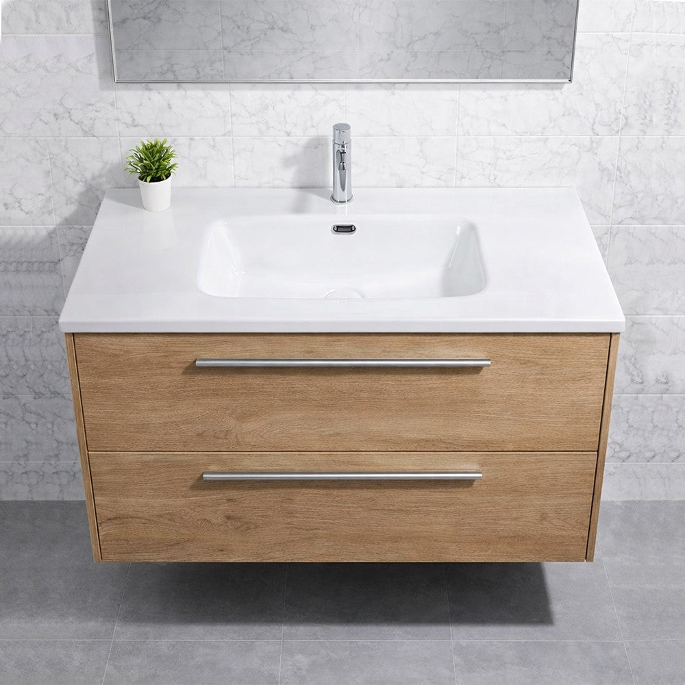 Lavabo incasso Bulnes80 in ceramica bianco lucido 81x46.5cm.