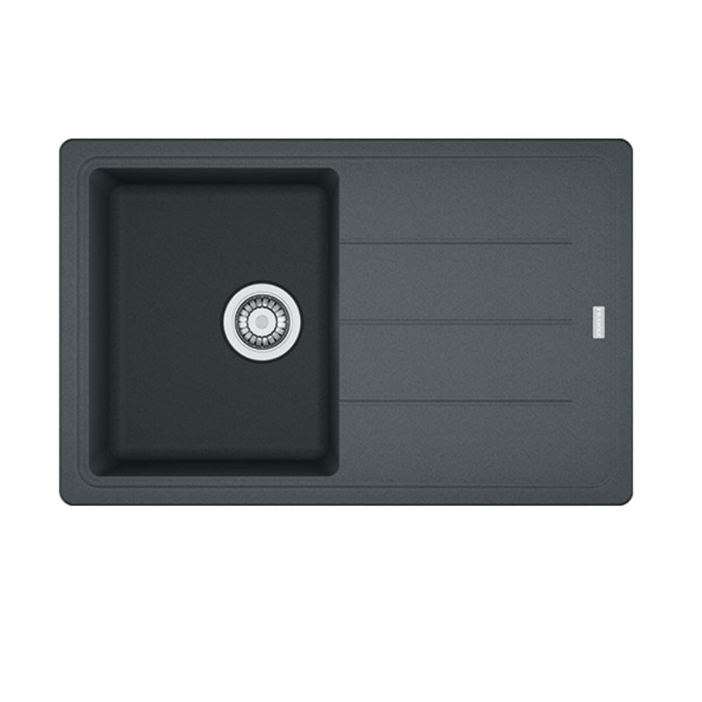 Lavello 1 vasca con gocciolatoio reversibile Franke BFG 611 78x50 cm. in fragranite grafite