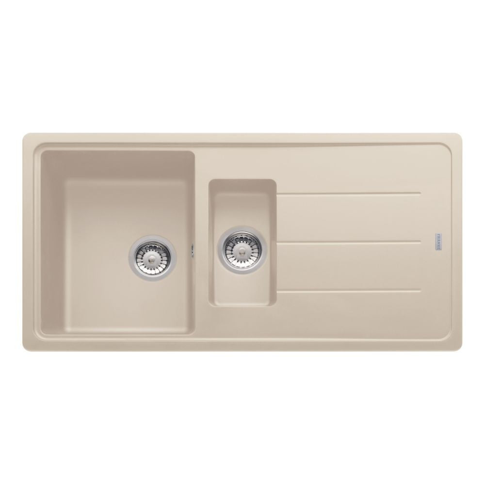 Lavello 1 vasca e mezza Franke BFG651SA con gocciolatoio reversibile 97x50 cm. sahara