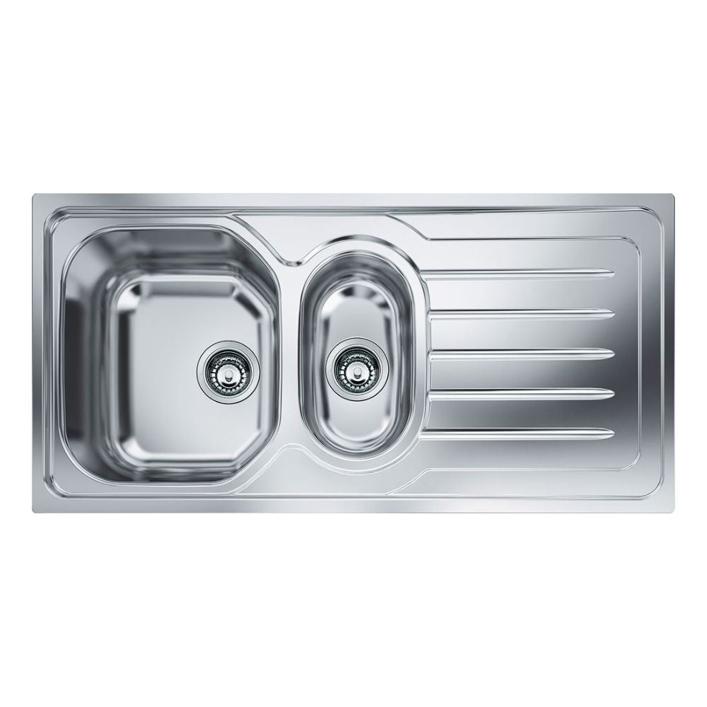 Lavello 1 vasca e mezza Franke OLL 651 con gocciolatoio destro 100x50 cm. inox