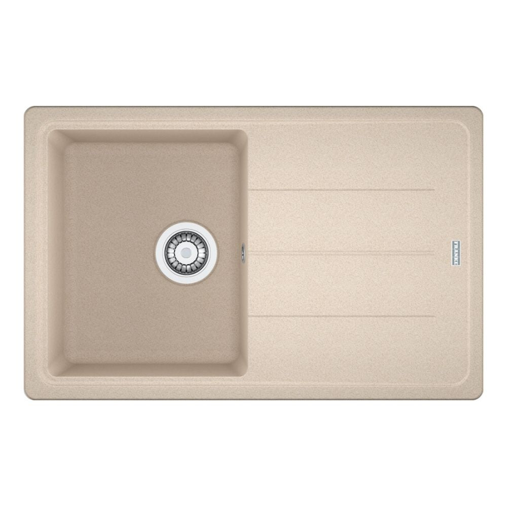 Lavello 1 vasca Franke Boston BFG61178 con gocciolatoio reversibile 78x50 cm. colore avena