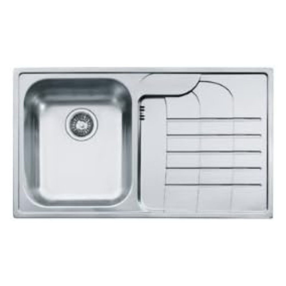 Lavello 1 vasca Franke Zodiaco Zox 614 con gocciolatoio destro 86x50 cm. inox