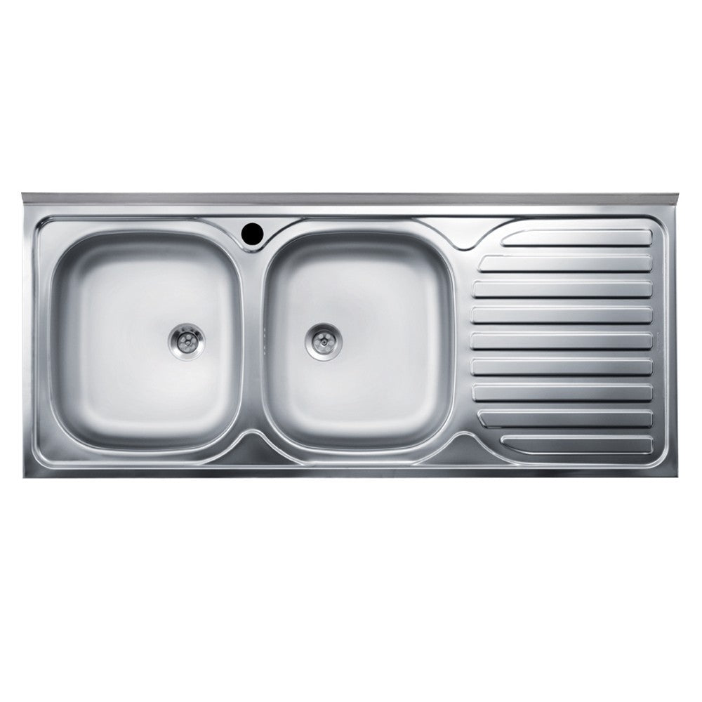 Lavello appoggio 50 series 120x50 cm 2 vasche SA127 destro