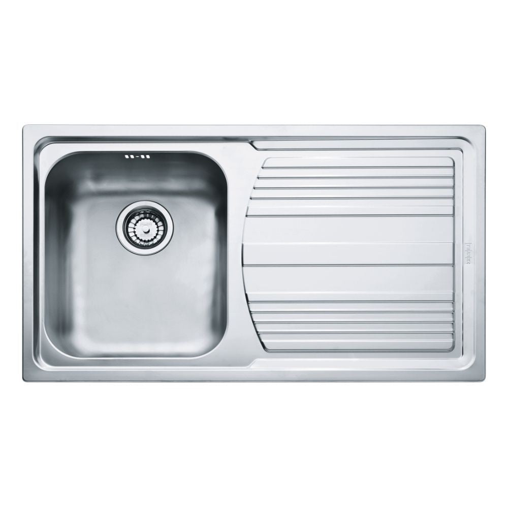 Lavello a incasso Franke LLX611L 86x50 cm 1 vasca con gocciolatoio destro inox satinato