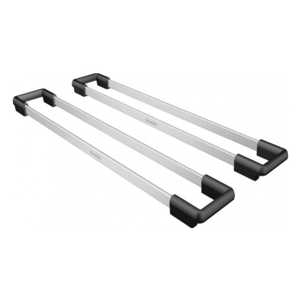 Lavello Blanco monovasca sintetico Etagon8 1525187 tappo a cestello InFino e coppia di barre in acciaio inox 78x51 cm. antracite