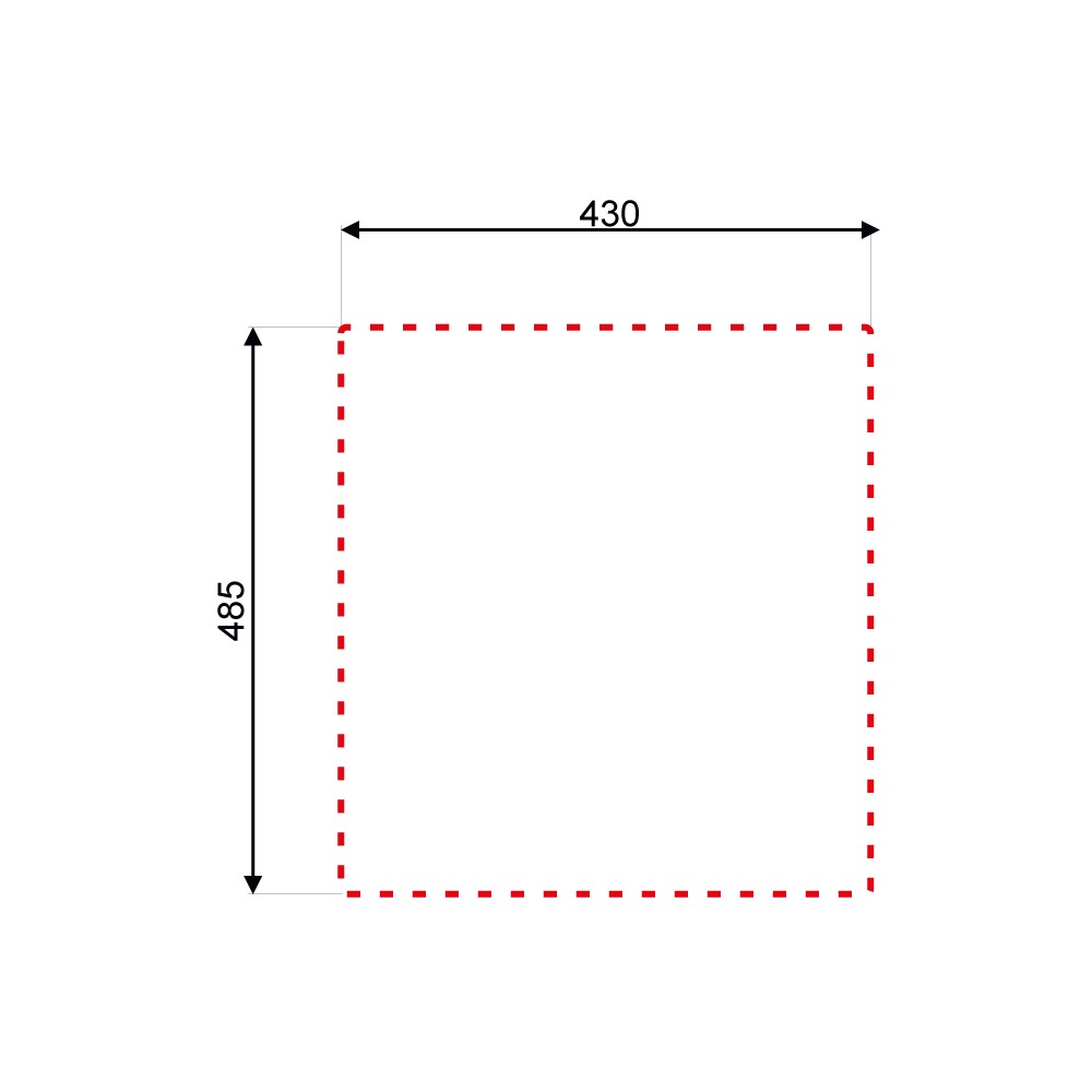 Lavello da incasso SA310401 1 vasca 45x50.5 cm inox