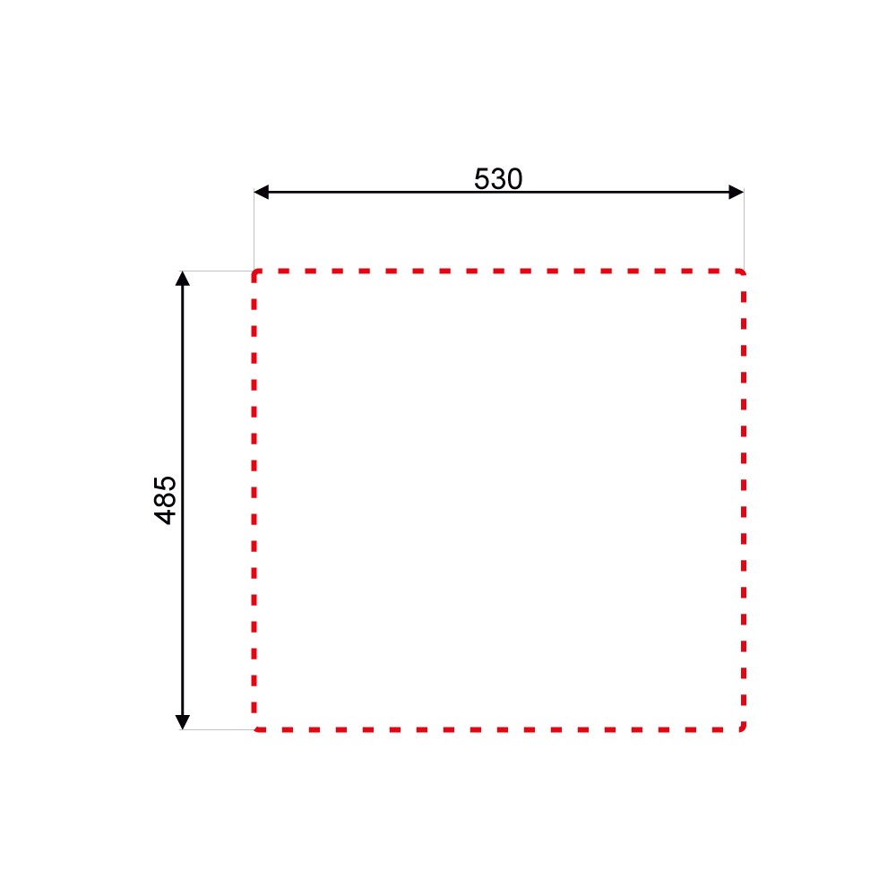 Lavello da incasso SA3104050 1 vasca 55x50.5 cm inox