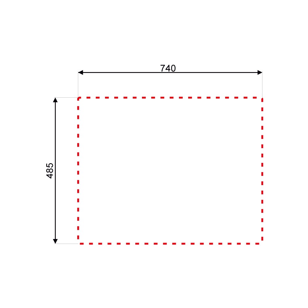 Lavello da incasso SA3104071 1 vasca 76x50.5 cm inox