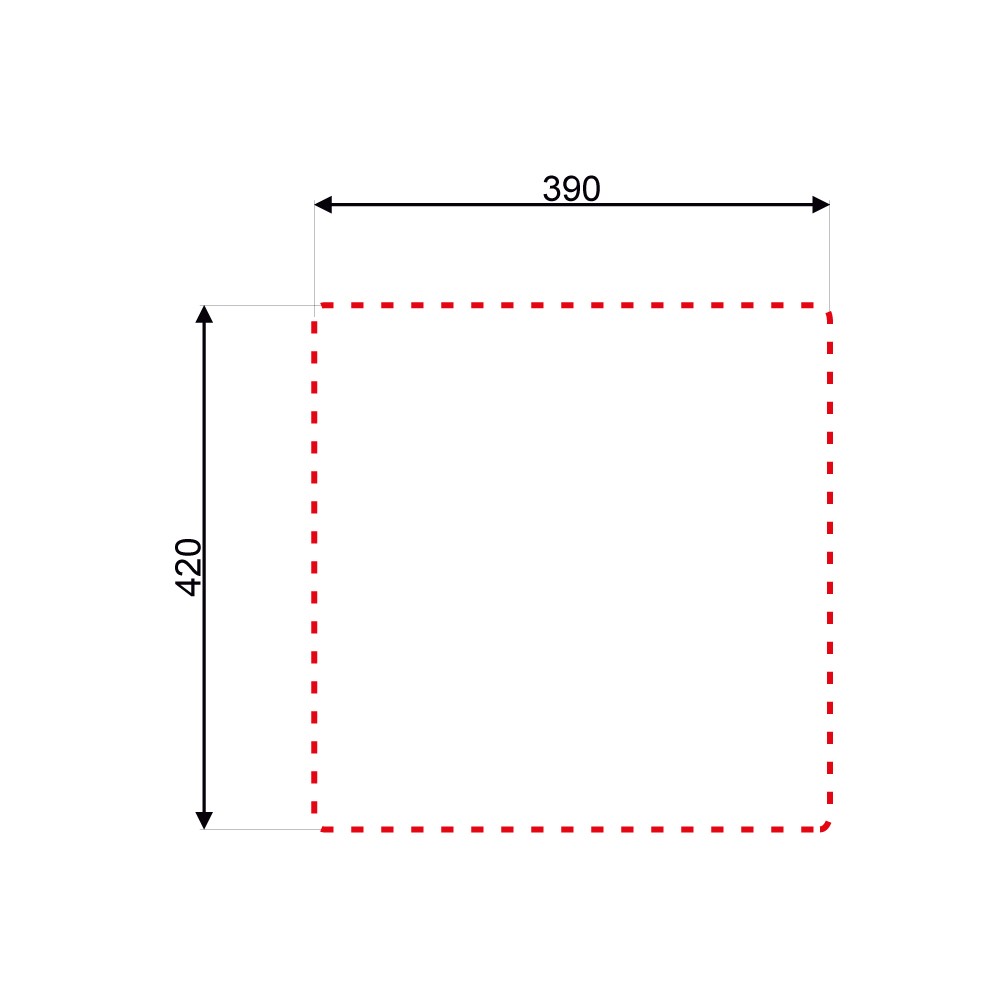 Lavello da incasso Samet monostampo SA179 1 vasca inox 41x44 cm.