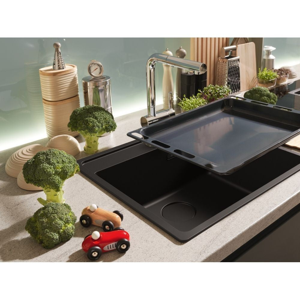 Lavello incasso Franke MRG61052TL 1 vasca 56x40 fragranite nero matt