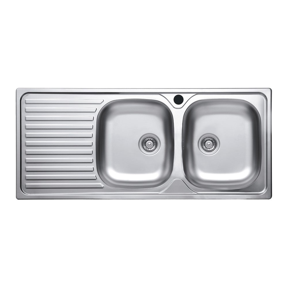 Lavello 116x50 SA138 2 vasche e gocciolatoio sinistro