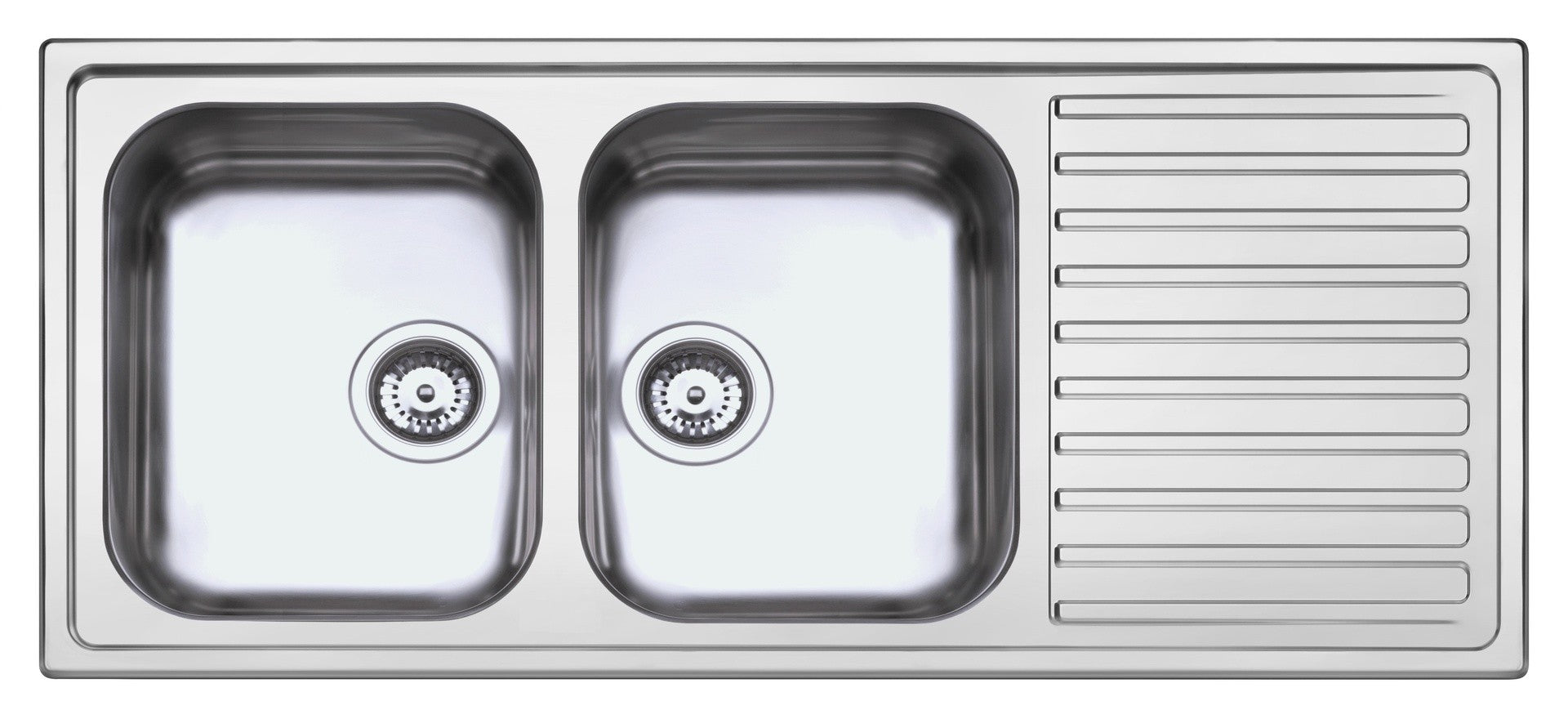 Lavello SAXT333A 2 vasche 116x50 cm gocciolatoio destro