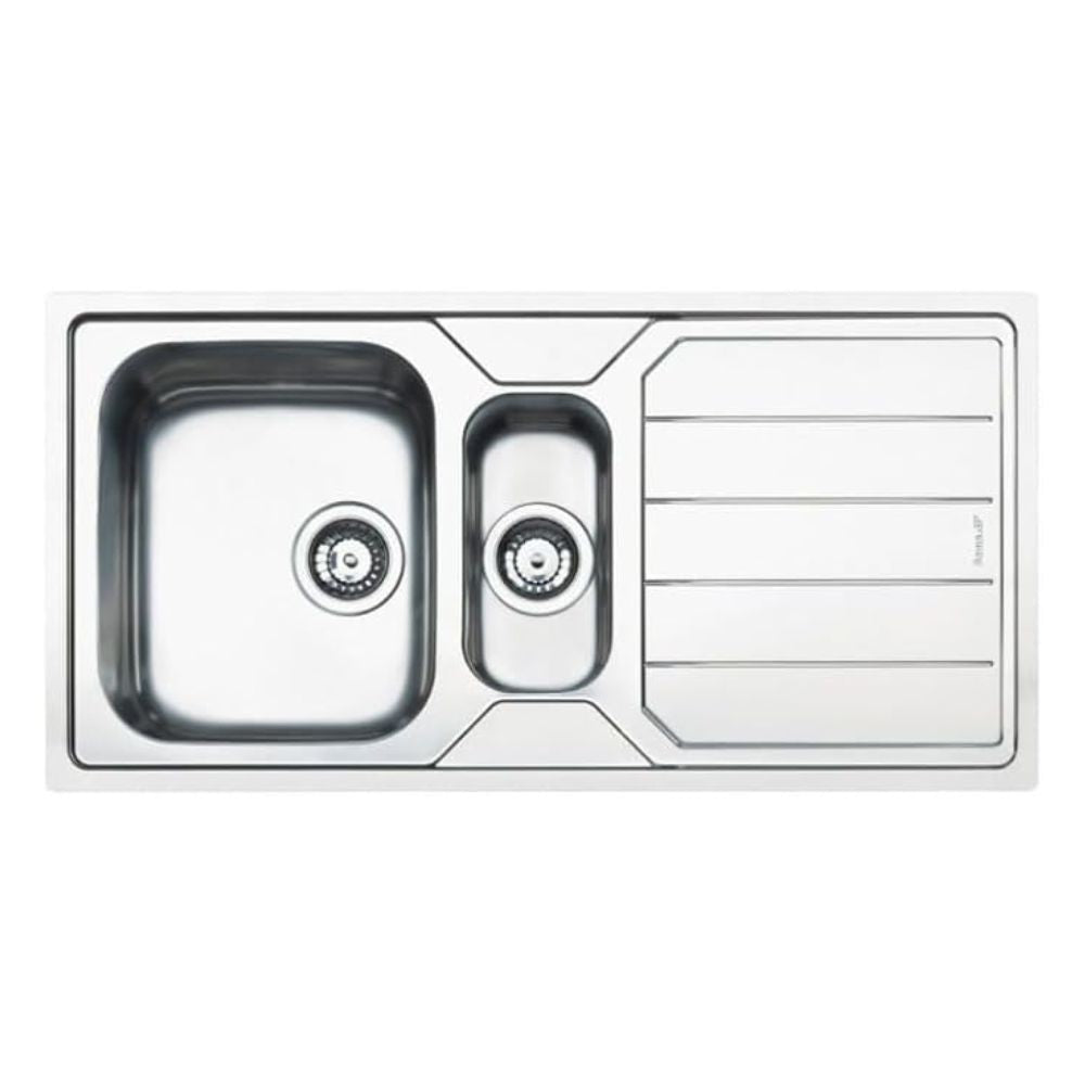 Lavello Smeg LFB102 inox 100x50 cm 1 + 1/2 vasca con gocciolatoio reversibile