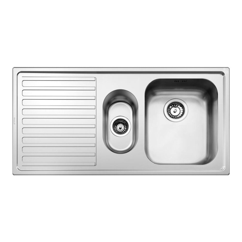 Lavello Smeg LL102S2 semifilo 100x50 cm 1+1/2 vasca con gocciolatoio sinistro inox