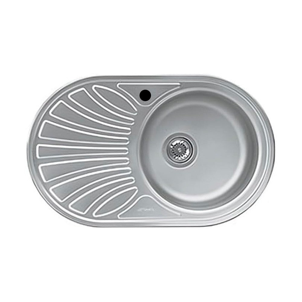 Lavello Smeg LMEL77S 1 vasca con gocciolatoio sinistro 78x48 cm inox