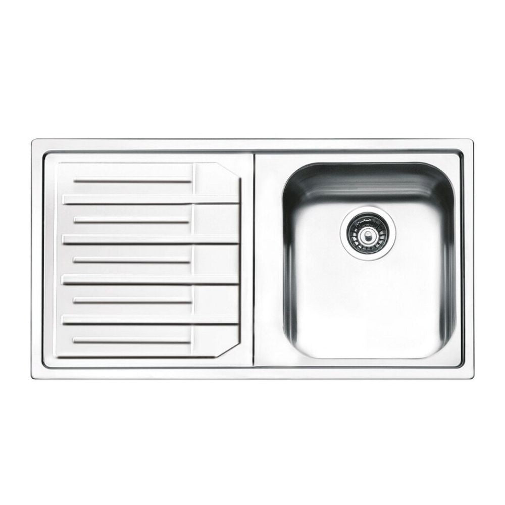 Lavello Smeg LP861S2 inox 1 vasca con gocciolatoio sinistro 86x50 cm.