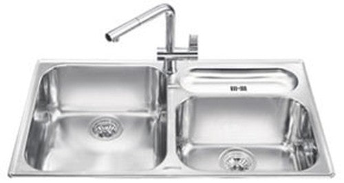 Lavello Smeg LTS9032 90 cm. spazzolato inox