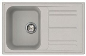 Lavello Smeg LZ791AL 1 vasca con gocciolatoio reversibile 79x50 cm. alluminio