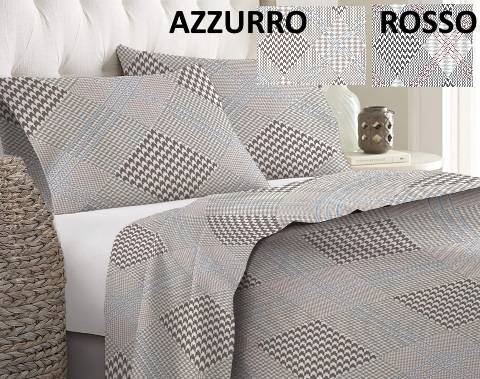 Lenzuolo 2 piazze cotone felpato made italy anti pilling dis tipo pied de poule - Milano 7 Arte e Design