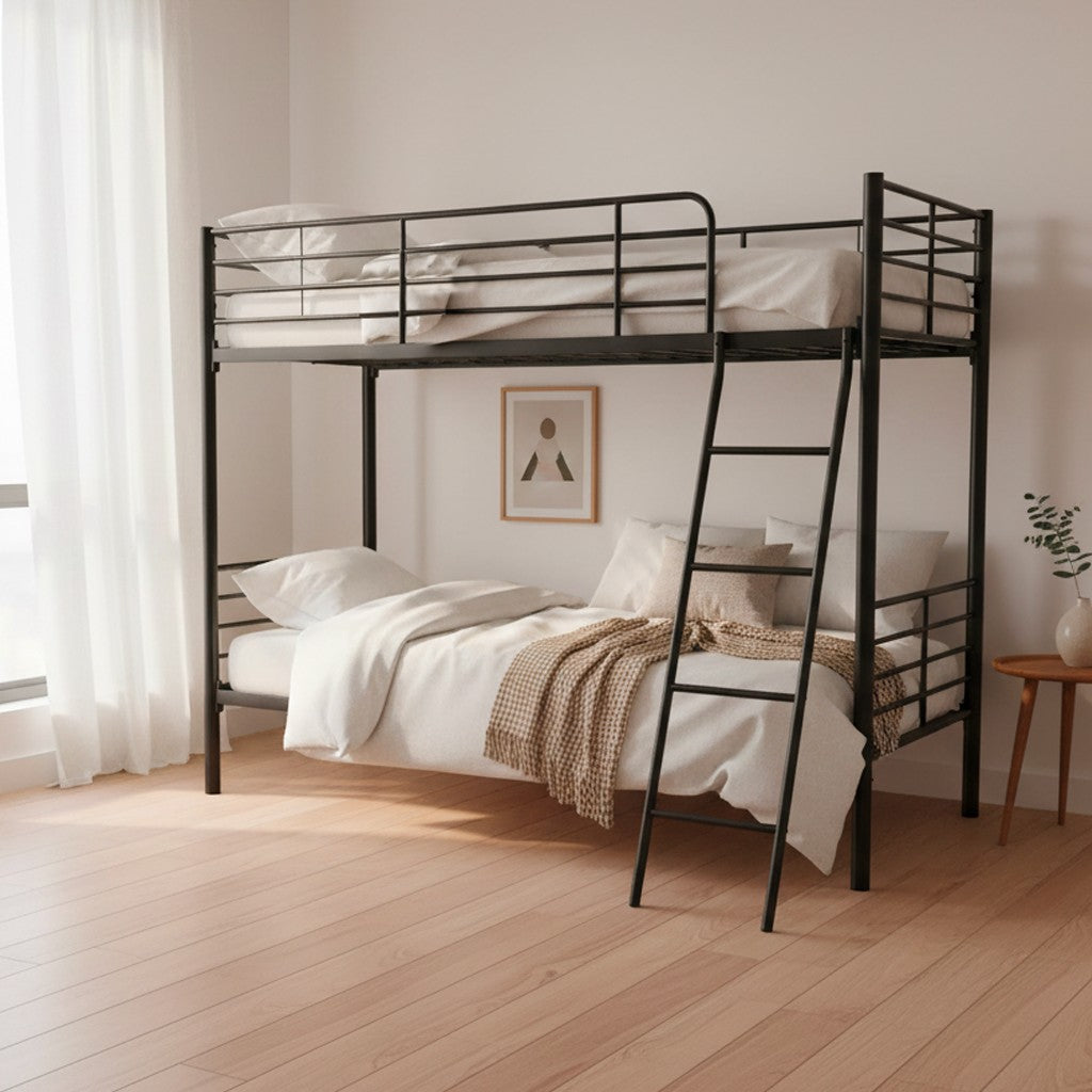 Letto a castello Monza in metallo nero