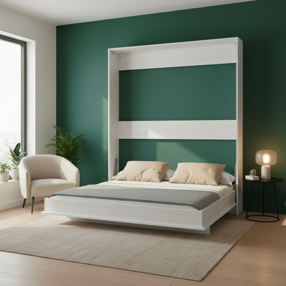 Letto matrimoniale estraibile Primer colore bianco