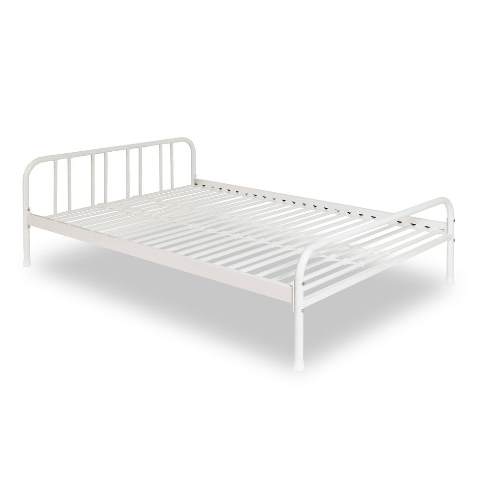 Letto matrimoniale Genoa in metallo bianco
