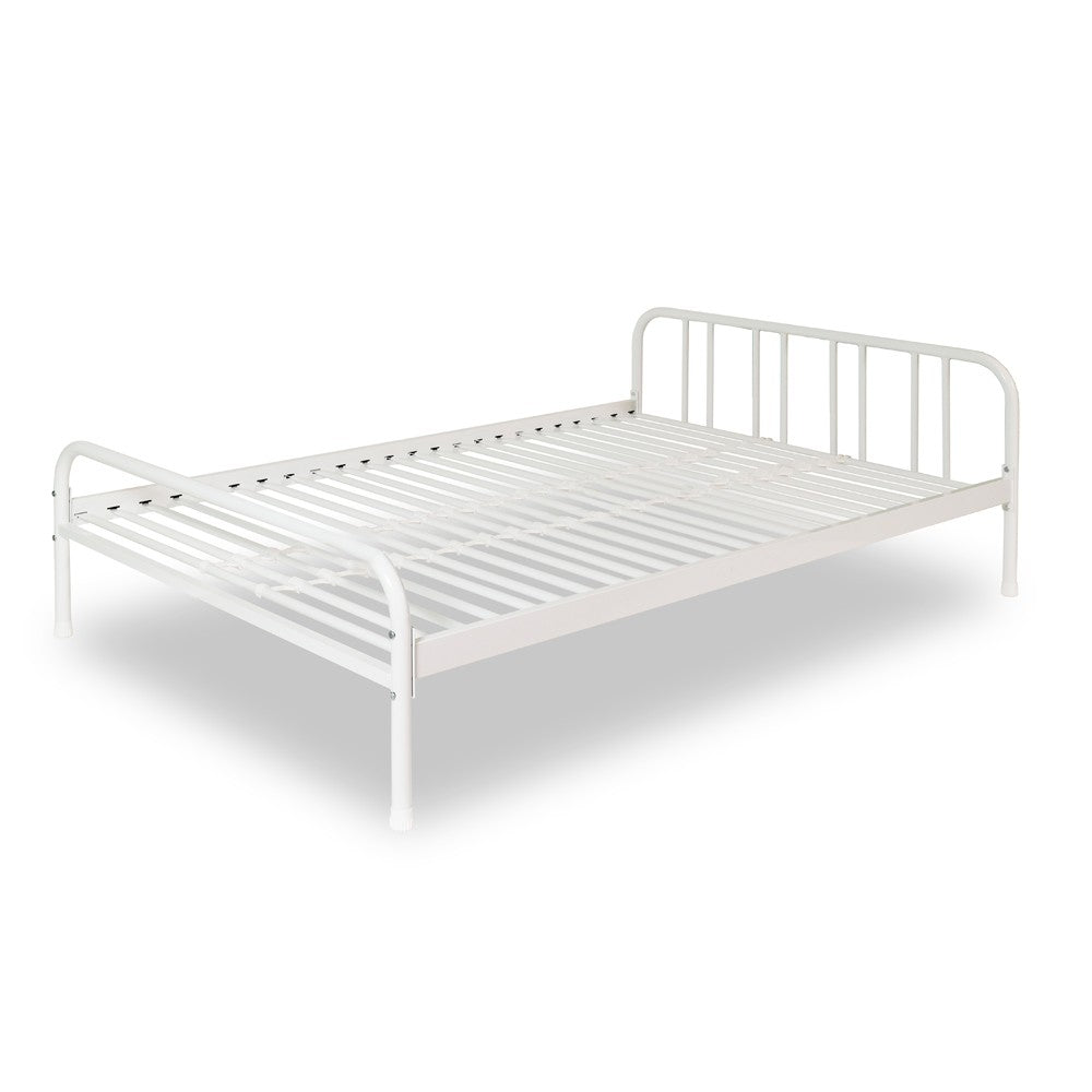 Letto matrimoniale Genoa in metallo bianco