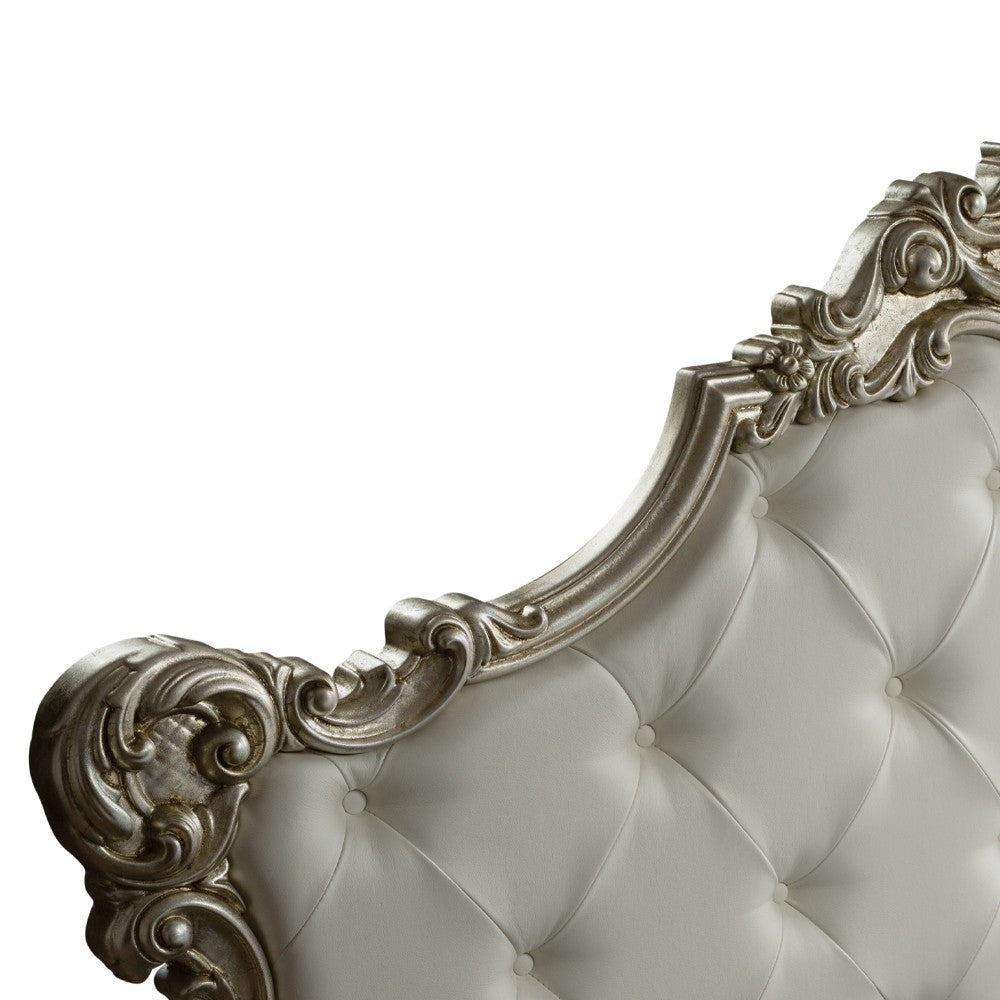Letto matrimoniale Savoia bianco con contenitore