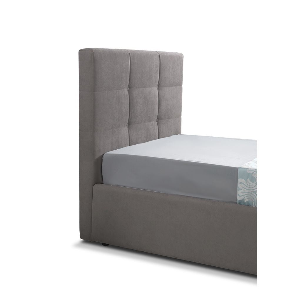 Letto singolo con contenitore Napoli tortora Soro 91