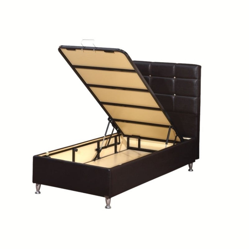 Letto singolo contenitore Nova bianco 92x206
