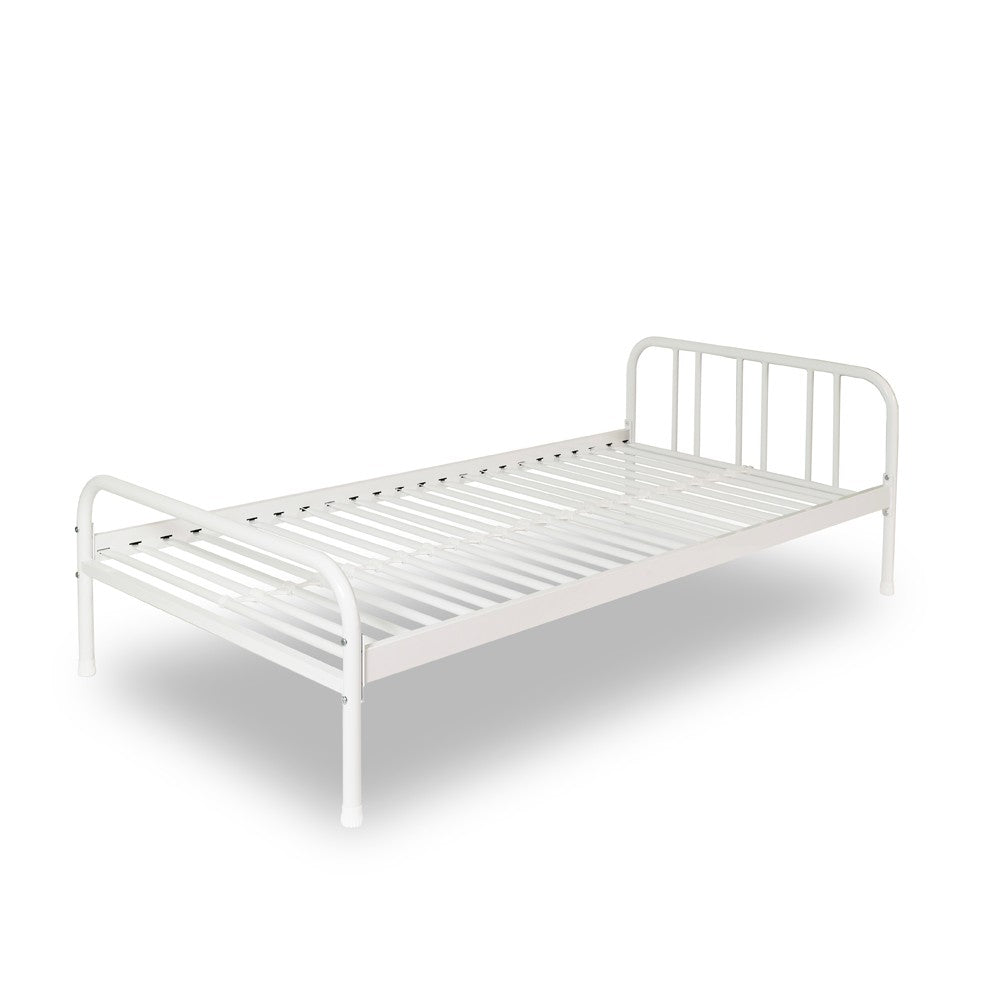Letto singolo Genoa in metallo bianco