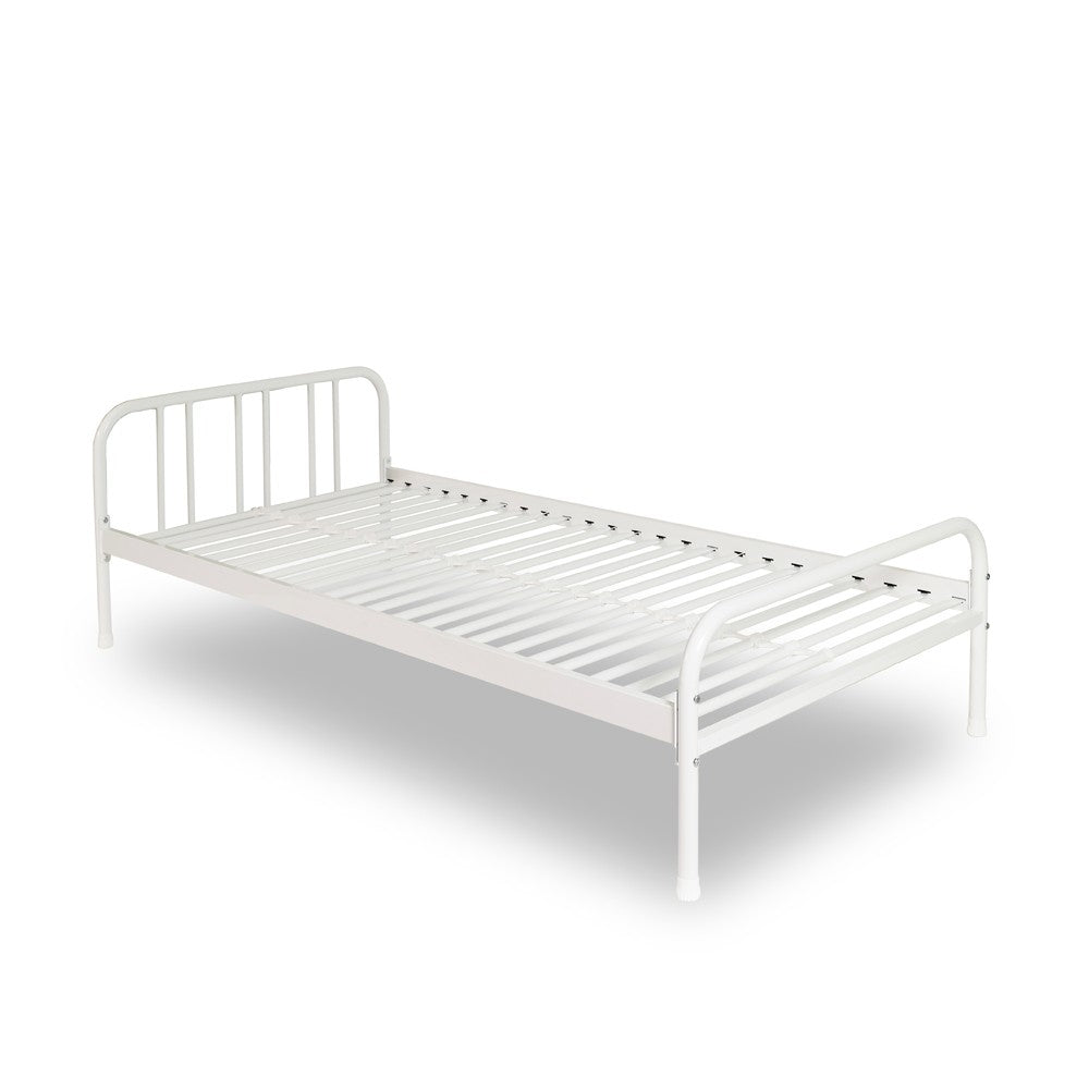 Letto singolo Genoa in metallo bianco
