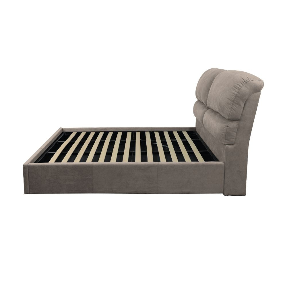 Letto una piazza e mezzo Sofaback contenitore in tessuto Enjoy 03 taupe