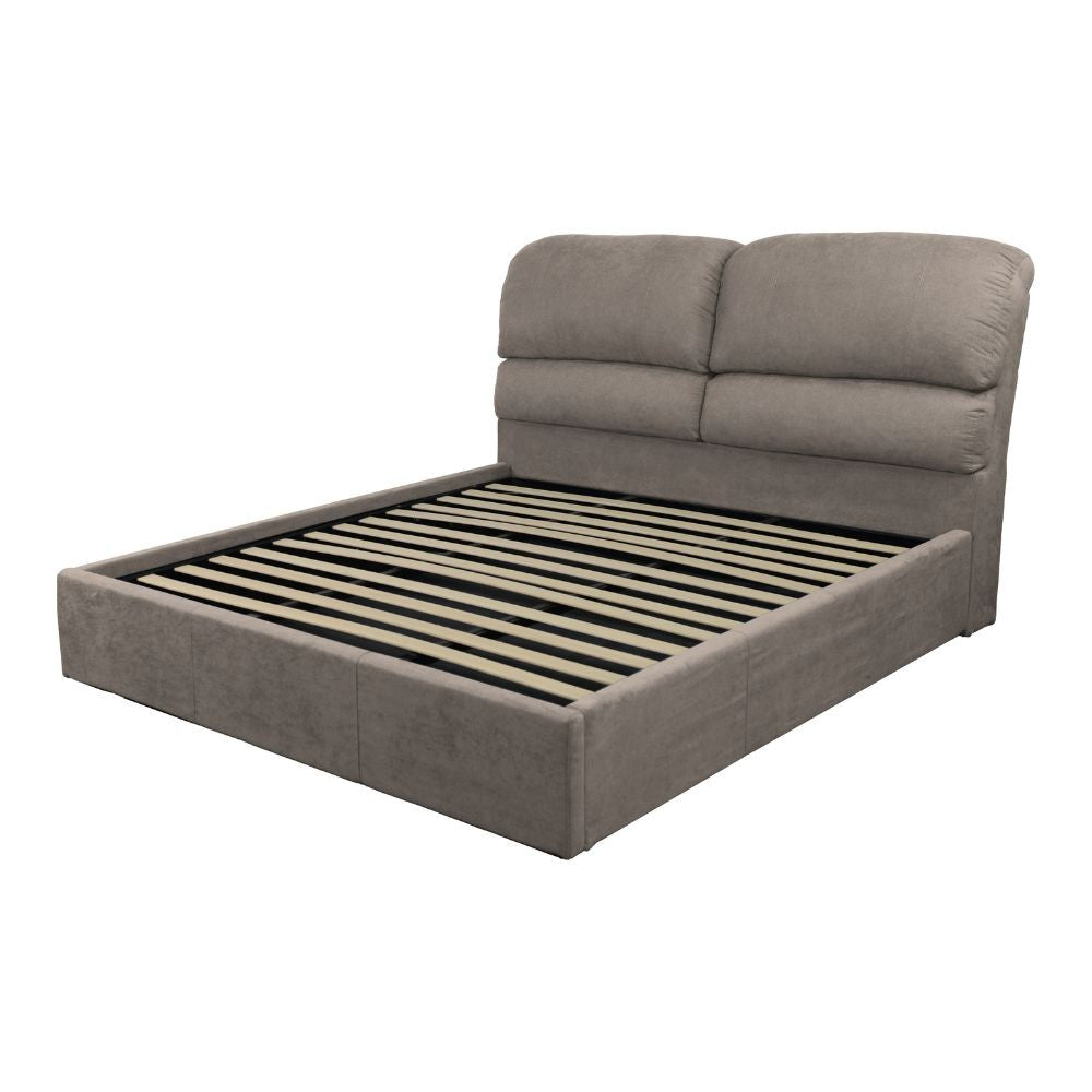 Letto una piazza e mezzo Sofaback contenitore in tessuto Enjoy 03 taupe