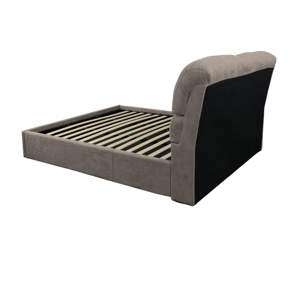Letto una piazza e mezzo Sofaback contenitore in tessuto Enjoy 03 taupe