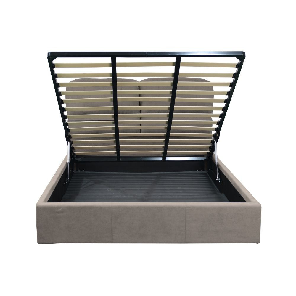 Letto una piazza e mezzo Sofaback contenitore in tessuto Enjoy 03 taupe