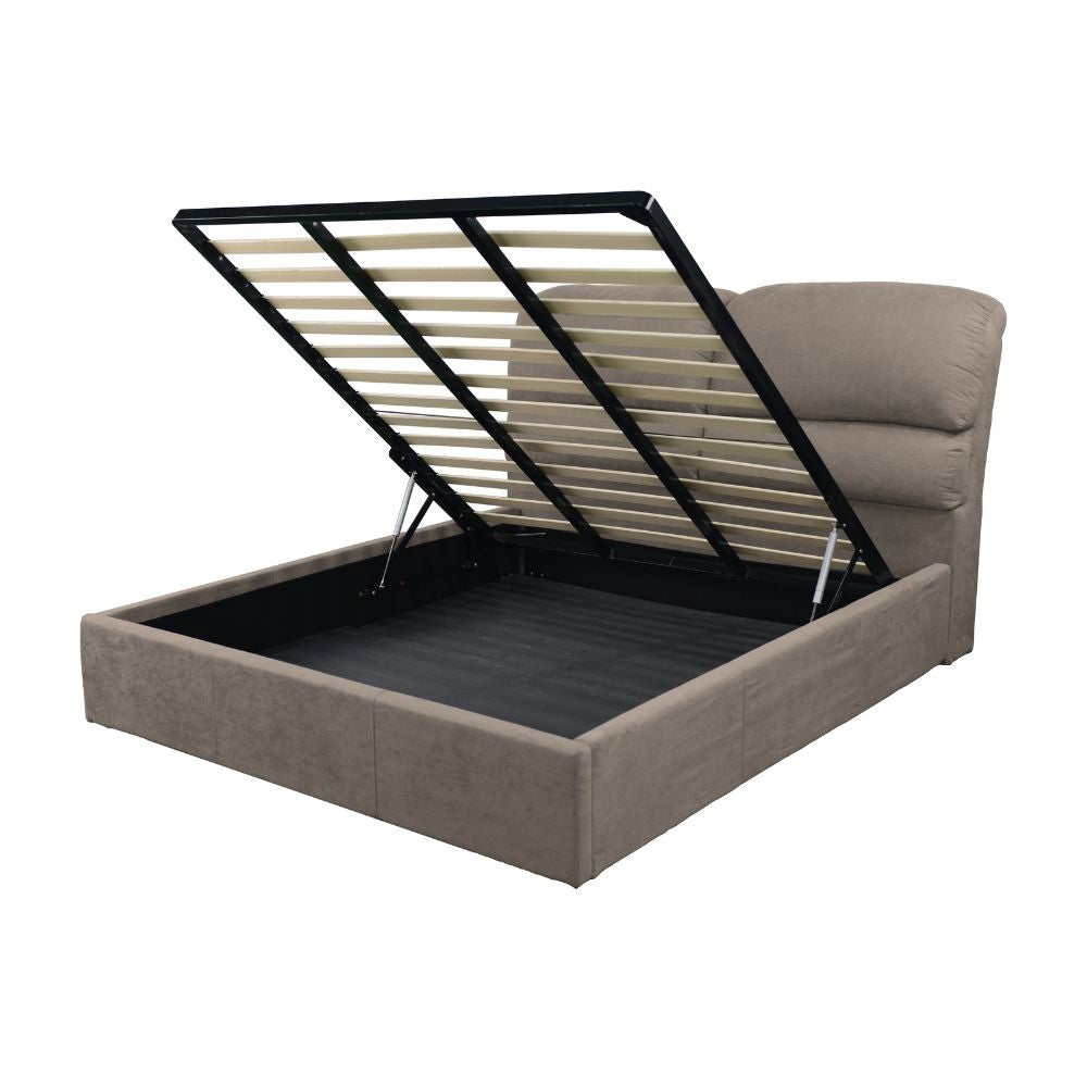 Letto una piazza e mezzo Sofaback contenitore in tessuto Enjoy 03 taupe