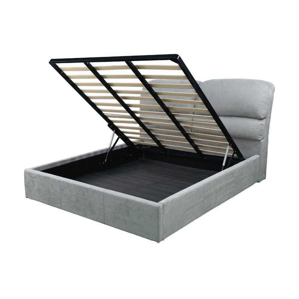 Letto una piazza e mezzo Sofaback contenitore in tessuto Enjoy 20 light gray