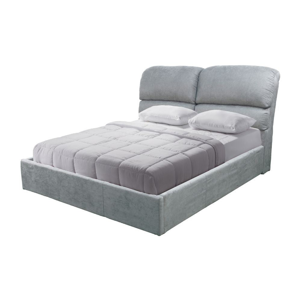 Letto una piazza e mezzo Sofaback contenitore in tessuto Enjoy 20 light gray