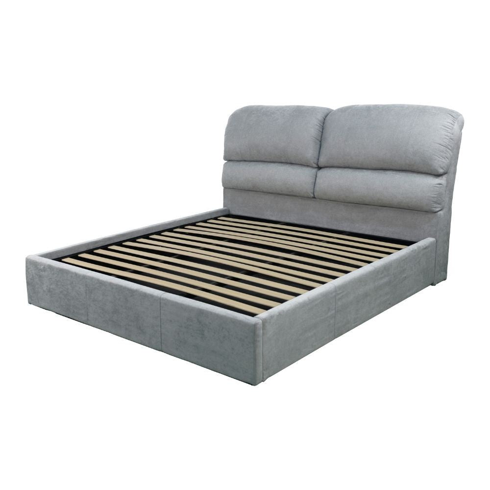 Letto una piazza e mezzo Sofaback contenitore in tessuto Enjoy 20 light gray