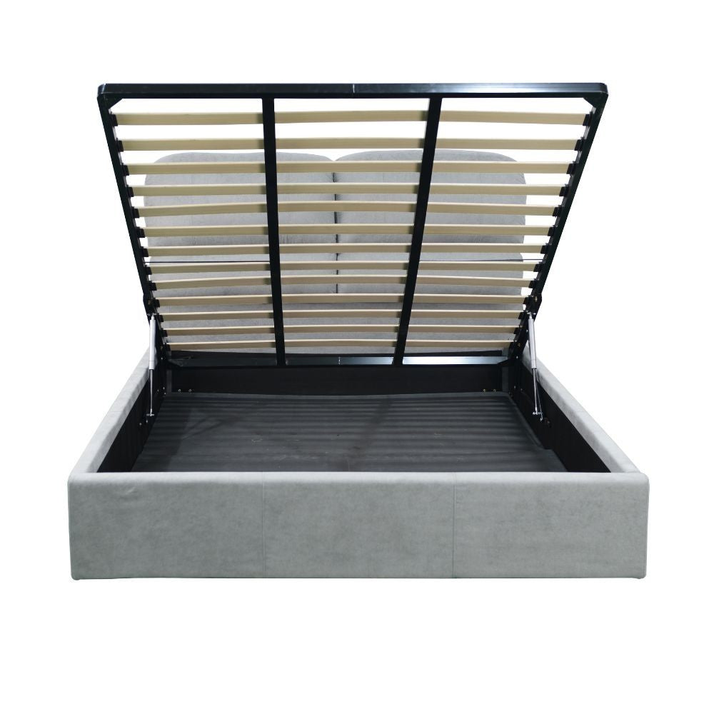 Letto una piazza e mezzo Sofaback contenitore in tessuto Enjoy 20 light gray